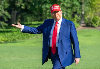 U.S. President Donald Trump at the White House this Saturday.